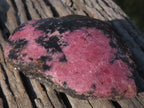 Polished One Sided Pink Rhodonite Free Forms  x 5 From Madagascar - TopRock