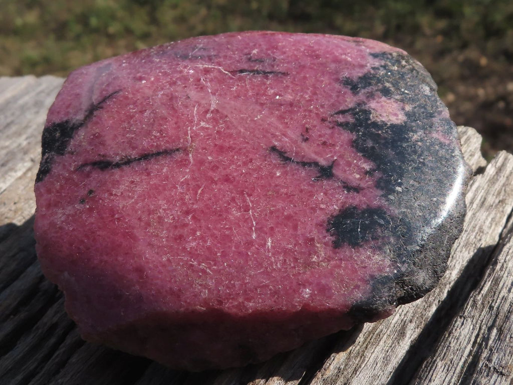 Polished One Sided Pink Rhodonite Free Forms  x 5 From Madagascar - TopRock