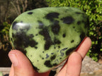 Polished Green Leopard Stone Standing Free Forms x 6 From Zimbabwe - Toprock Gemstones and Minerals 