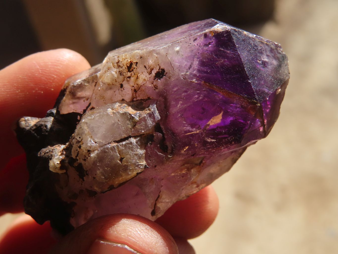 Natural Window Amethyst Crystals  x 12 From Chiredzi, Zimbabwe - Toprock Gemstones and Minerals 