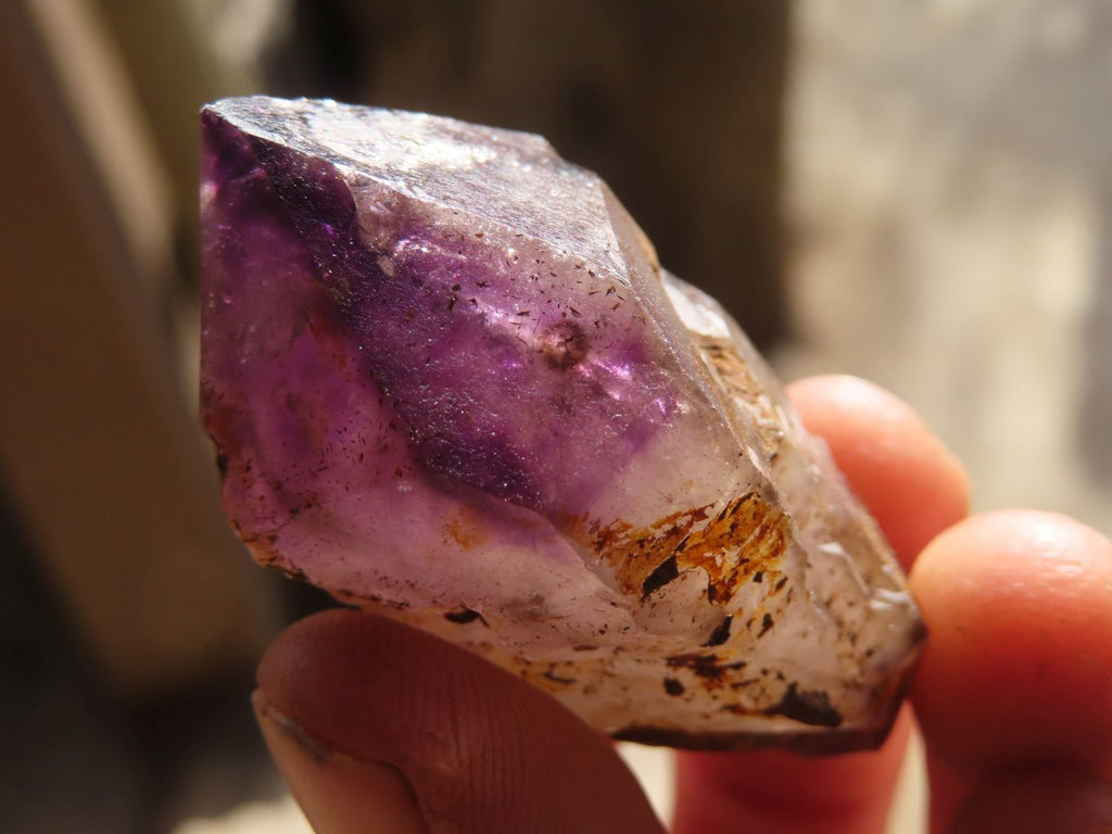 Natural Window Amethyst Crystals  x 12 From Chiredzi, Zimbabwe - Toprock Gemstones and Minerals 