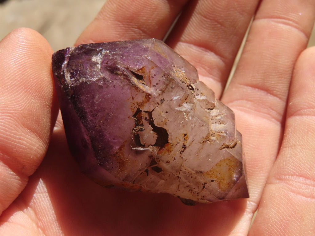Natural Window Amethyst Crystals  x 12 From Chiredzi, Zimbabwe - Toprock Gemstones and Minerals 