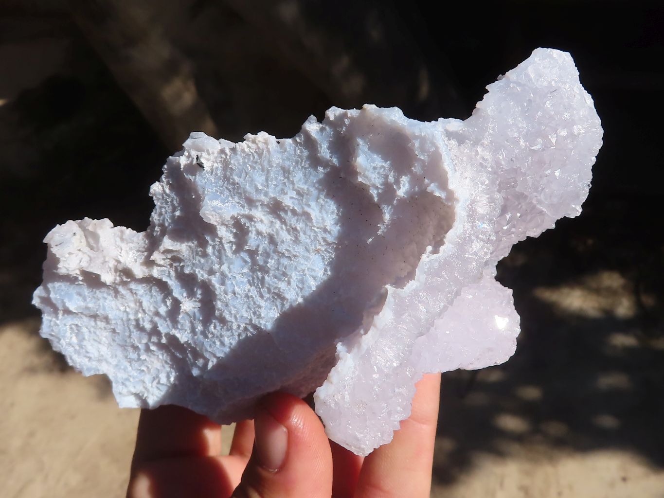 Natural Etched Blue Chalcedony Specimens  x 3 From Nsanje, Malawi - Toprock Gemstones and Minerals 