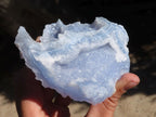 Natural Etched Blue Chalcedony Specimens  x 3 From Nsanje, Malawi - Toprock Gemstones and Minerals 