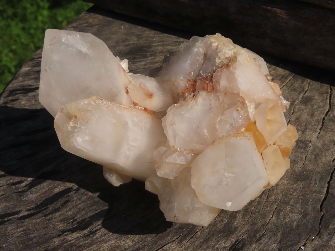 Natural Selected & Cleaned White Phantom Quartz Clusters x 3 From Madagascar - TopRock
