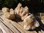Natural Cascading Smokey Quartz Clusters x 3 From Luena, Congo - Toprock Gemstones and Minerals 