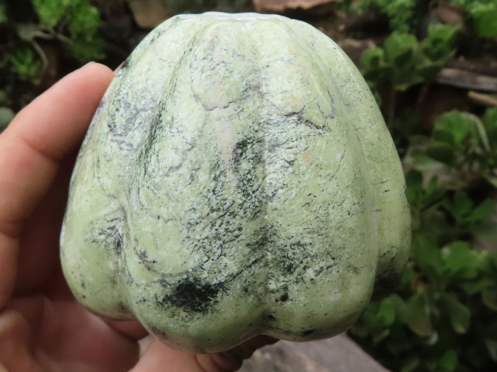 Polished Leopard Stone & Lepidolite Pumpkin Carvings  x 2 From Zimbabwe - TopRock