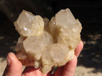 Natural Cascading Smokey Quartz Clusters x 3 From Luena, Congo - Toprock Gemstones and Minerals 