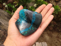 Polished Blue Shattuckite Free Forms With Azurite & Malachite  x 4 From Kaokoveld, Namibia - Toprock Gemstones and Minerals 