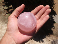 Polished  Star Rose Quartz Spheres x 4 From Ambatondrazaka, Madagascar - TopRock
