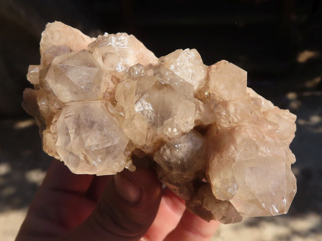 Natural Cascading Smokey Quartz Clusters x 3 From Luena, Congo - Toprock Gemstones and Minerals 