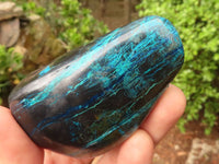 Polished Blue Shattuckite Free Forms With Azurite & Malachite  x 4 From Kaokoveld, Namibia - Toprock Gemstones and Minerals 