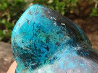 Polished Blue Shattuckite Free Forms With Azurite & Malachite  x 4 From Kaokoveld, Namibia - Toprock Gemstones and Minerals 