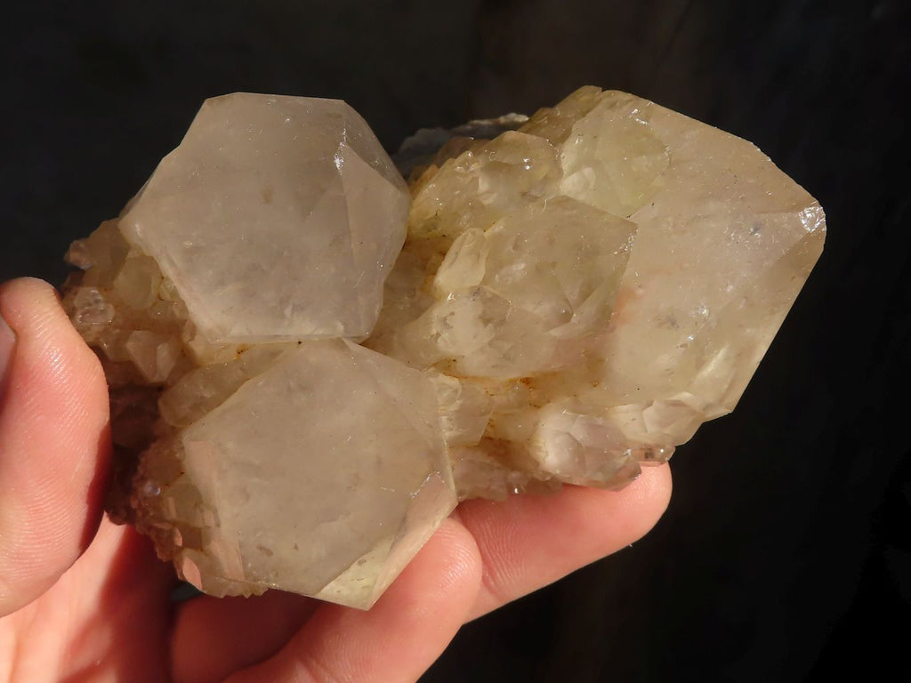 Natural Cascading Smokey Quartz Clusters x 3 From Luena, Congo - Toprock Gemstones and Minerals 