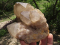 Natural Smokey White Phantom Quartz Clusters  x 3 From Luena, Congo - TopRock