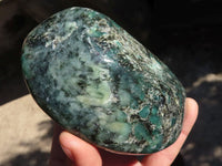 Polished Rare Emerald Mica In Matrix Standing Free Forms x 2 From Mutoko, Zimbabwe - Toprock Gemstones and Minerals 