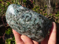 Polished Rare Emerald Mica In Matrix Standing Free Forms x 2 From Mutoko, Zimbabwe - Toprock Gemstones and Minerals 