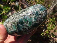 Polished Rare Emerald Mica In Matrix Standing Free Forms x 2 From Mutoko, Zimbabwe - Toprock Gemstones and Minerals 