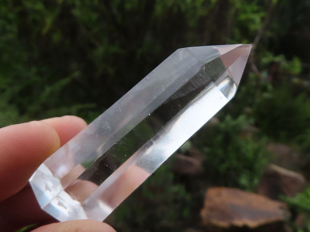 Polished Optic Wispy Smokey Phantom Quartz Points  x 12 From Madagascar - TopRock