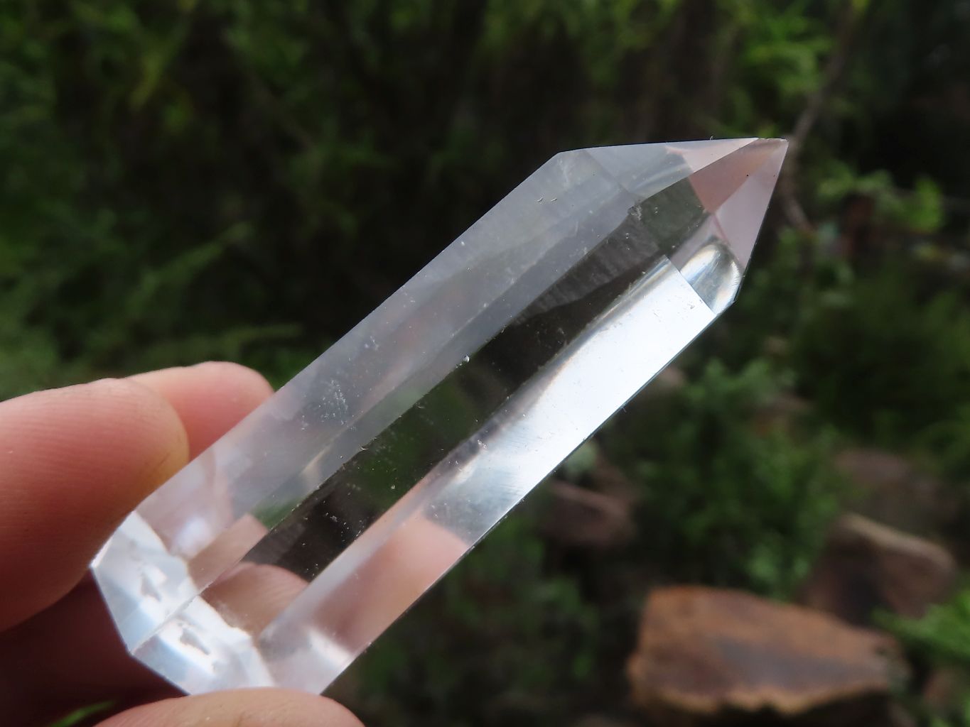 Polished Optic Wispy Smokey Phantom Quartz Points  x 12 From Madagascar - TopRock