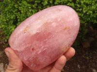 Polished Gemmy Pink Rose Quartz Standing Free Forms x 2 From Madagascar - Toprock Gemstones and Minerals 