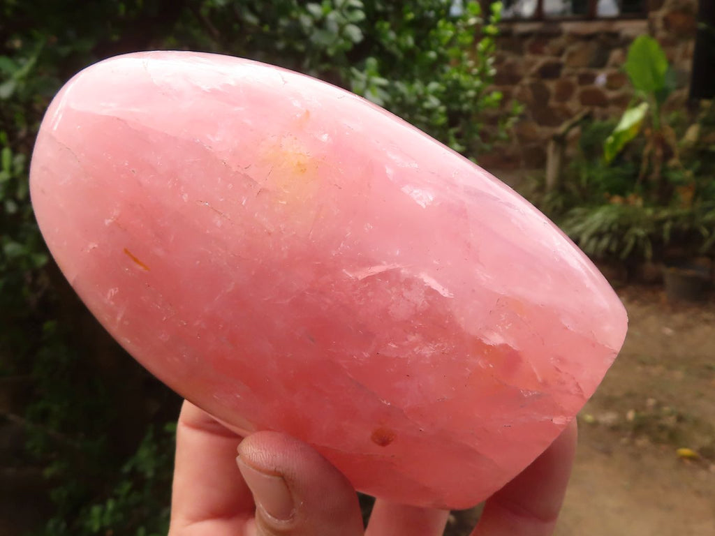 Polished Gemmy Pink Rose Quartz Standing Free Forms x 2 From Madagascar - Toprock Gemstones and Minerals 