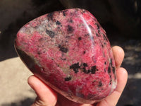 Polished Red Rhodonite Standing Free Form x 1 From Zimbabwe - Toprock Gemstones and Minerals 