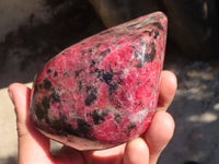 Polished Red Rhodonite Standing Free Form x 1 From Zimbabwe - Toprock Gemstones and Minerals 