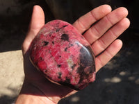 Polished Red Rhodonite Standing Free Form x 1 From Zimbabwe - Toprock Gemstones and Minerals 