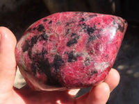 Polished Red Rhodonite Standing Free Form x 1 From Zimbabwe - Toprock Gemstones and Minerals 