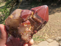 Polished Red Hematoid Phantom Quartz Specimens With Polished Terminations  x 3 From Karoi, Zimbabwe - TopRock