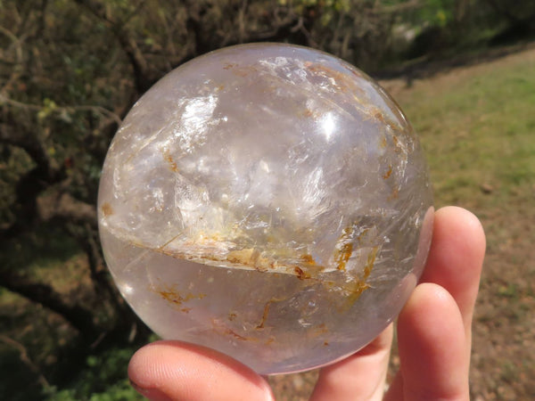 Polished Clear Pale Smokey Quartz Crystal Balls / Spheres  x 2 From Madagascar - TopRock