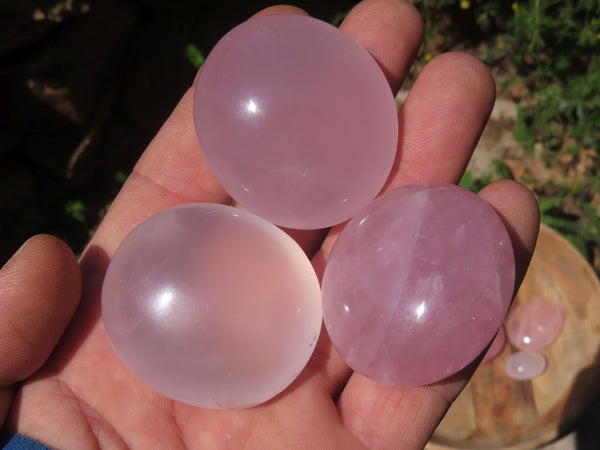 Polished Gemmy Ambatondrazaka Rose Quartz Gallet Free Form - sold per 1 kg From Madagascar - TopRock