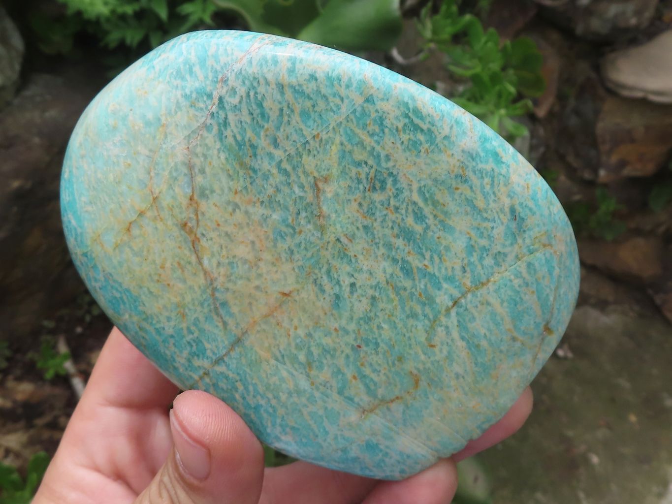 Polished Blue Kobi Amazonite Standing Free Forms  x 5 From Zimbabwe - TopRock