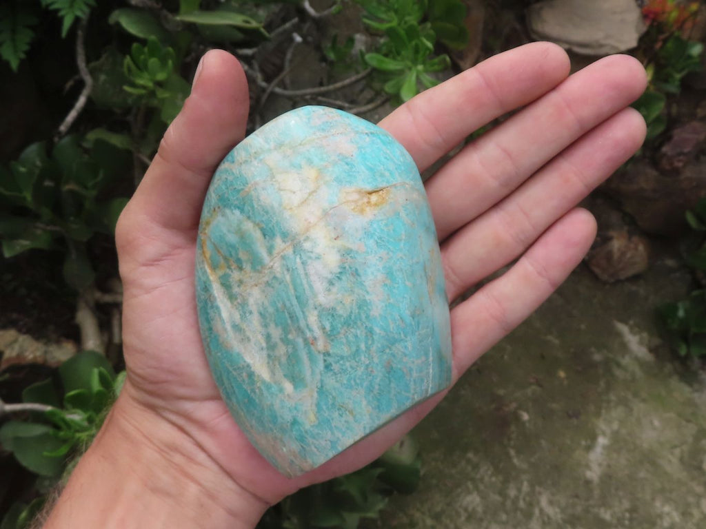 Polished Blue Kobi Amazonite Standing Free Forms  x 5 From Zimbabwe - TopRock
