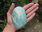 Polished Blue Kobi Amazonite Standing Free Forms  x 5 From Zimbabwe - TopRock