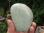 Polished Blue Kobi Amazonite Standing Free Forms  x 5 From Zimbabwe - TopRock