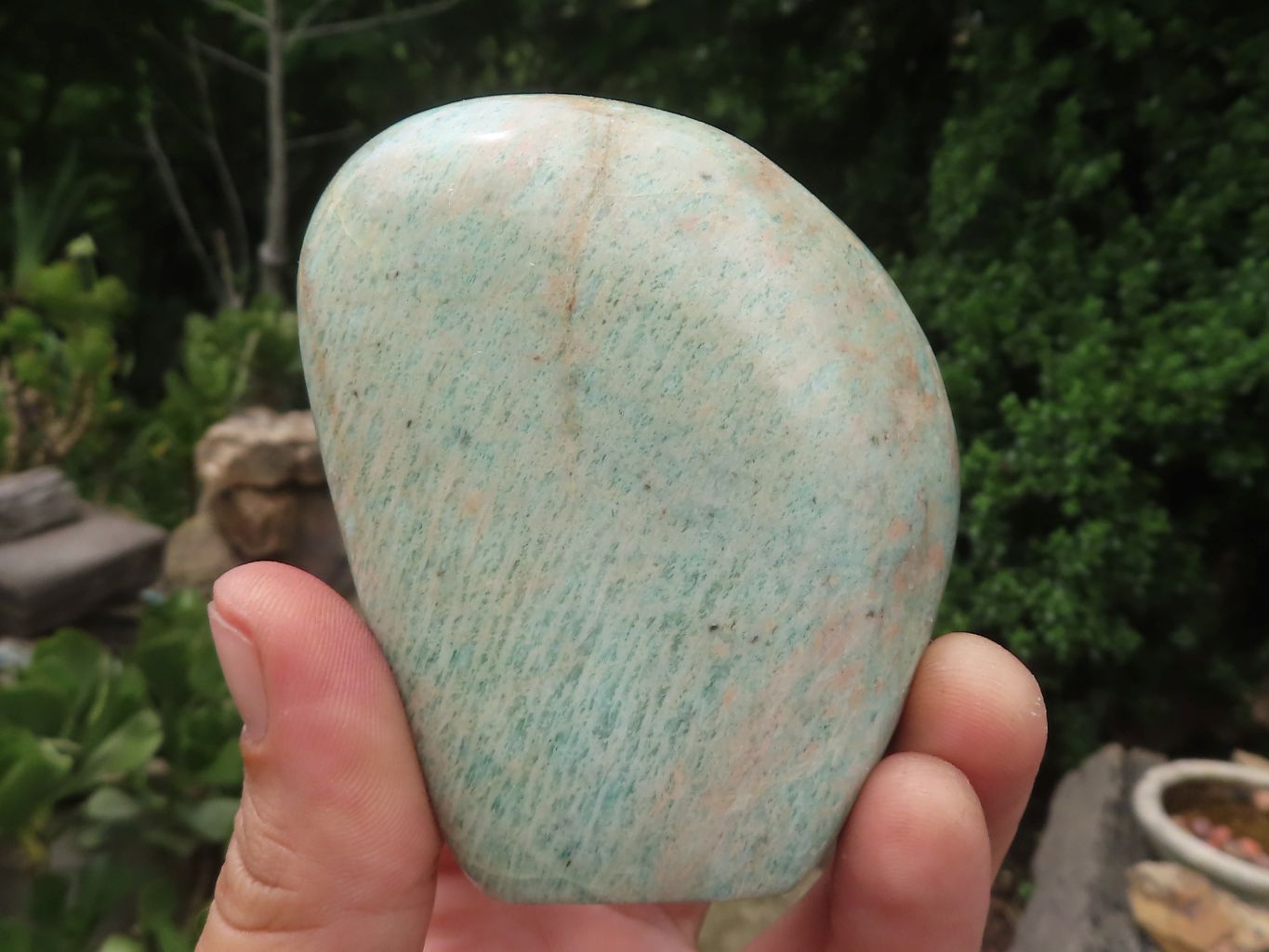 Polished Blue Kobi Amazonite Standing Free Forms  x 5 From Zimbabwe - TopRock