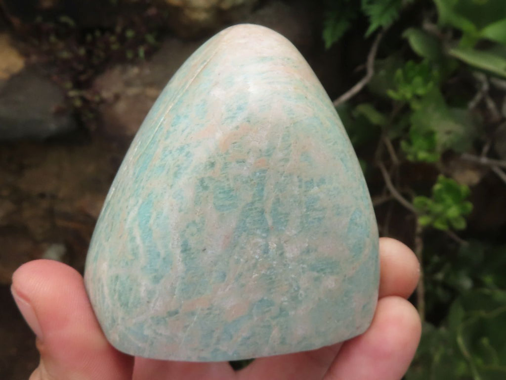 Polished Blue Kobi Amazonite Standing Free Forms  x 5 From Zimbabwe - TopRock