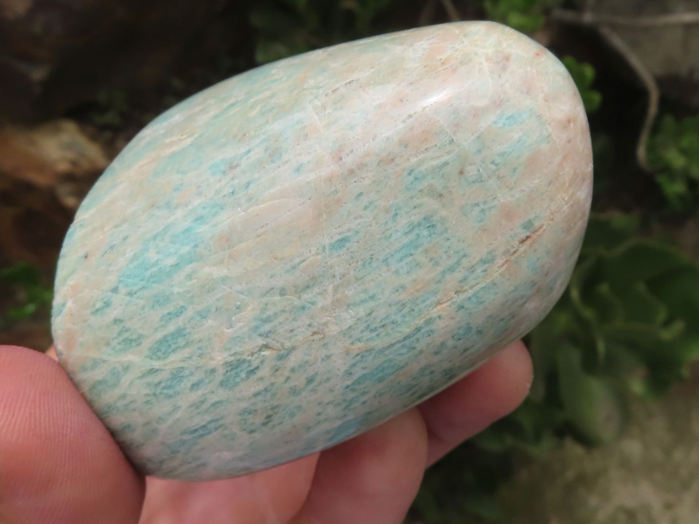 Polished Blue Kobi Amazonite Standing Free Forms  x 5 From Zimbabwe - TopRock