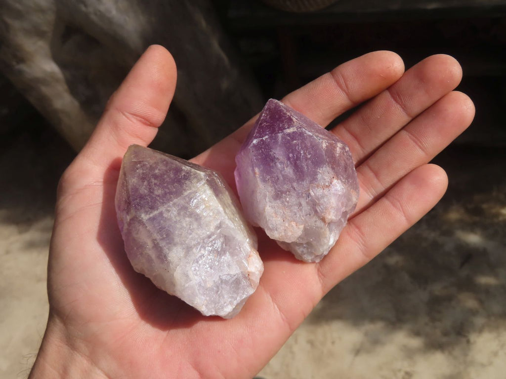 Natural Jacaranda Amethyst Crystals x 12 From Mumbwa, Zambia - Toprock Gemstones and Minerals 