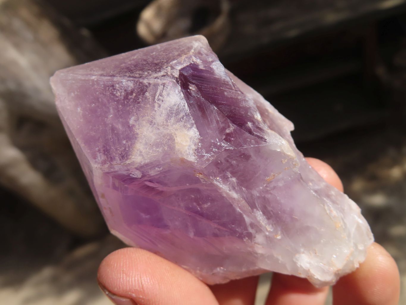 Natural Jacaranda Amethyst Crystals x 12 From Mumbwa, Zambia - Toprock Gemstones and Minerals 