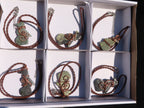 Polished  Copper Wire Wrapped Leopard Stone Eagle Pendants  x 6 From Zimbabwe - Toprock Gemstones and Minerals 