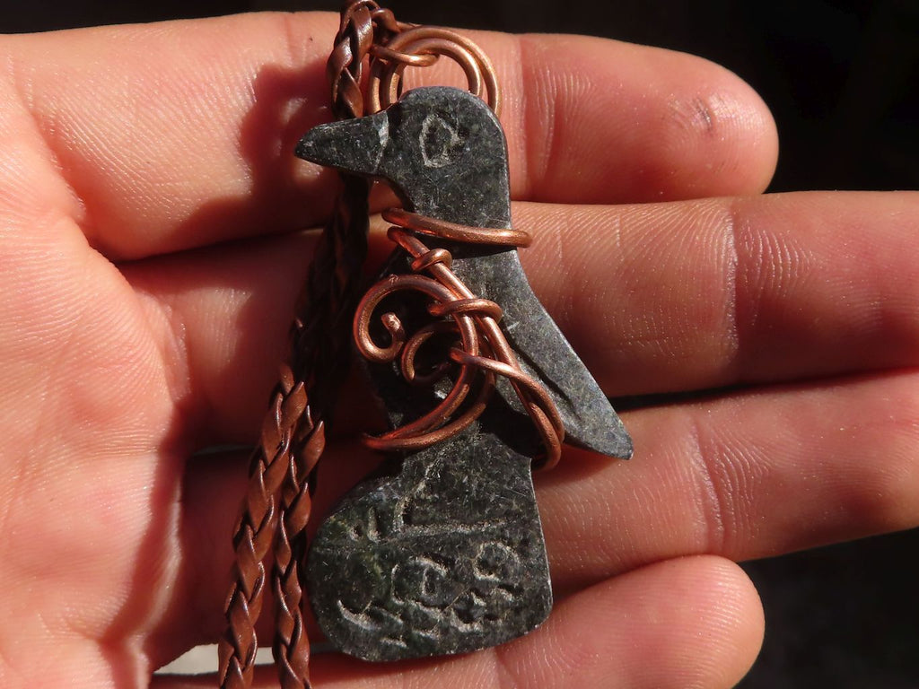 Polished  Copper Wire Wrapped Leopard Stone Eagle Pendants  x 6 From Zimbabwe - Toprock Gemstones and Minerals 