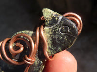 Polished  Copper Wire Wrapped Leopard Stone Eagle Pendants  x 6 From Zimbabwe - Toprock Gemstones and Minerals 
