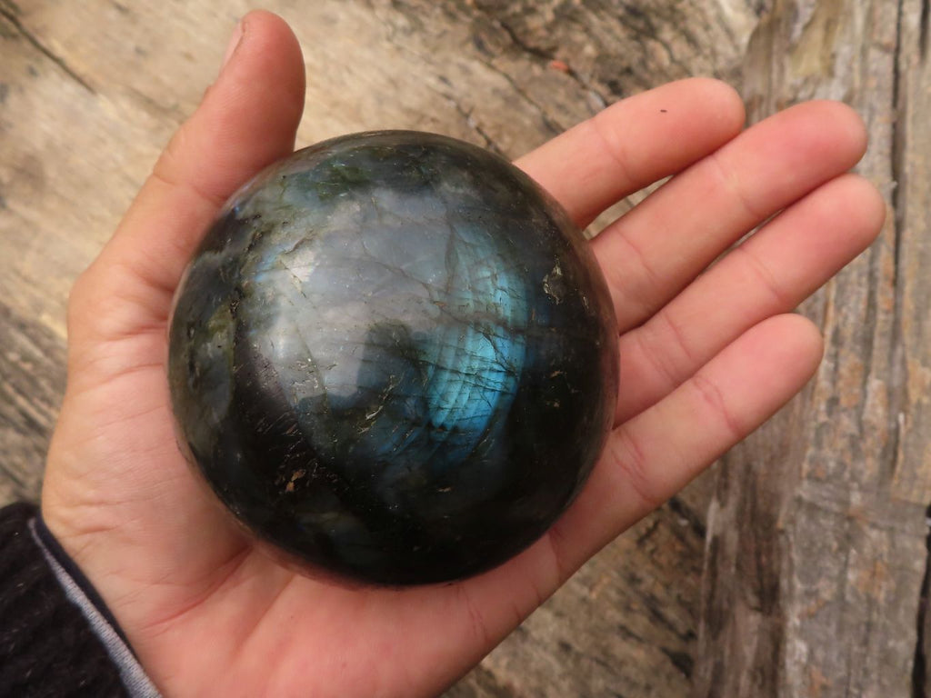 Polished Large Labradorite Spheres  x 2 From Tulear, Madagascar - Toprock Gemstones and Minerals 