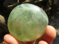 Polished Emerald Fluorite Palm Stones  x 20 From Mandrosonoro, Madagascar