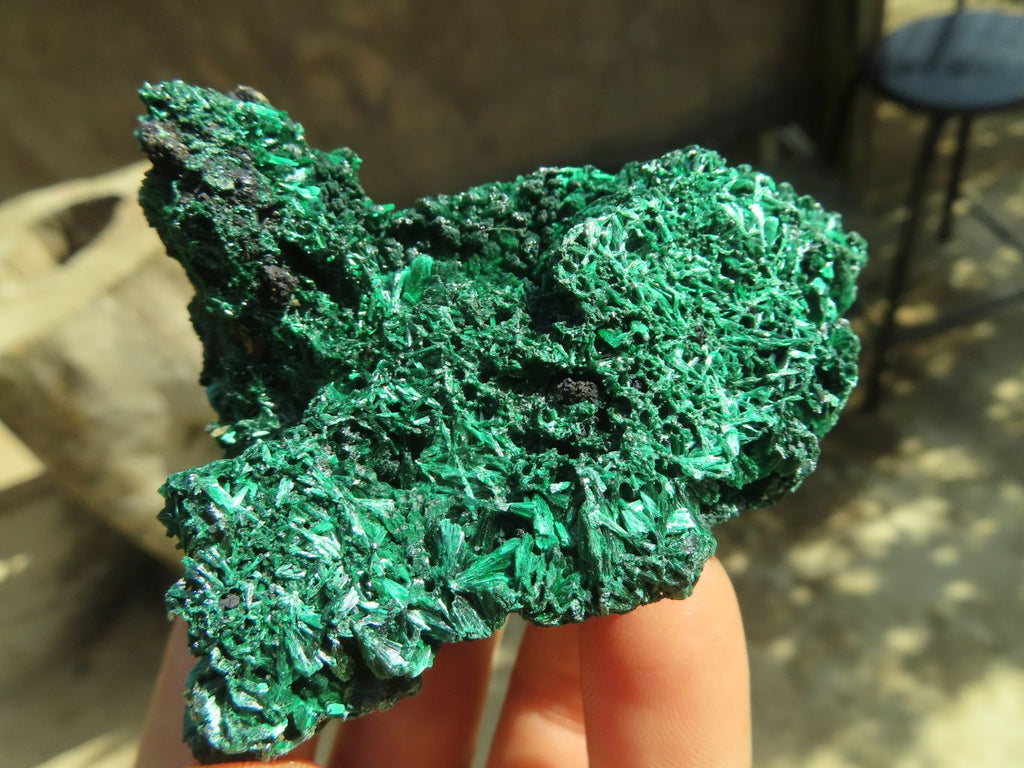 Natural Chatoyant Silky Malachite Specimens  x 12 From Kasompe, Congo - Toprock Gemstones and Minerals 