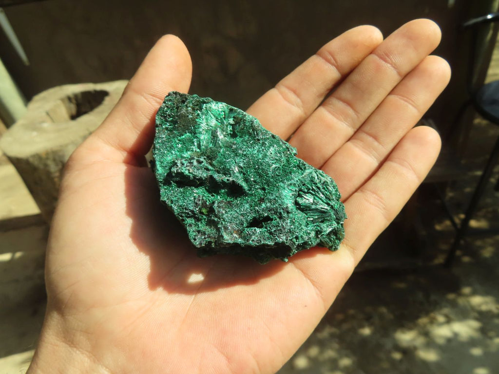 Natural Chatoyant Silky Malachite Specimens  x 12 From Kasompe, Congo - Toprock Gemstones and Minerals 