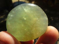 Polished Emerald Fluorite Palm Stones  x 20 From Mandrosonoro, Madagascar